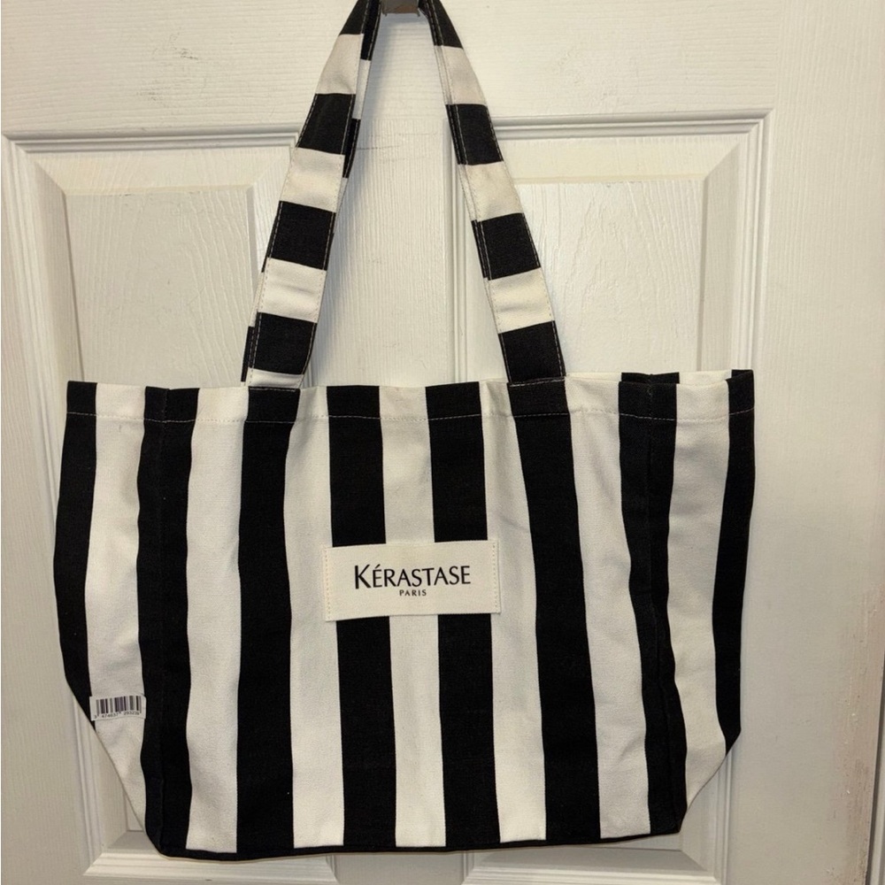 Kerastase black and white striped tote bag - Picture 3 of 11
